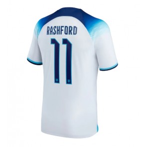 Anglia Marcus Rashford #11 Koszulka Podstawowych MŚ 2022 Krótki Rękaw